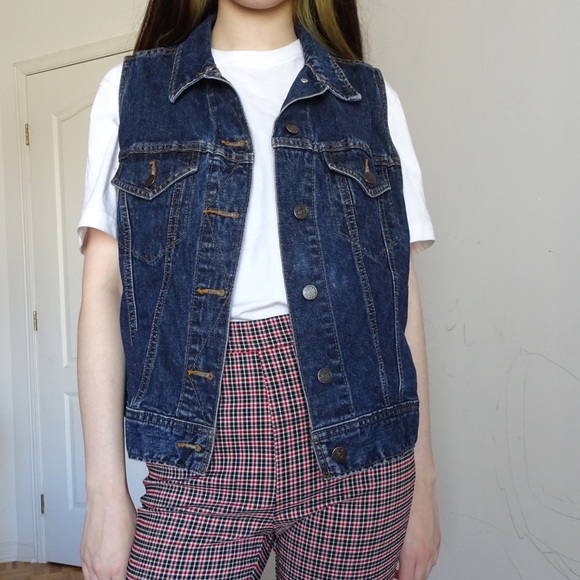 DENIM VEST JACKET - Picture 1 of 7